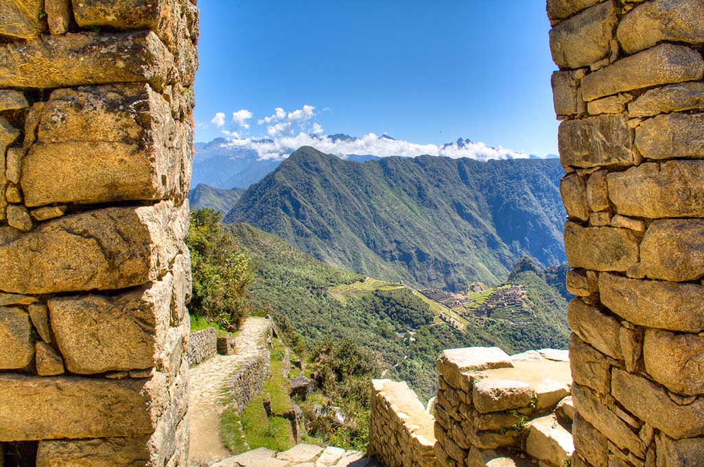 View from the Sun Gate Machu Picchu Peru