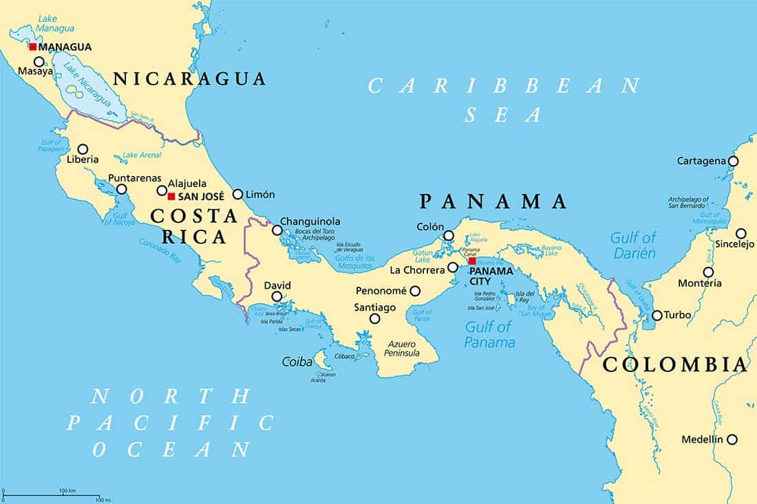 map of Panama Travel Destinations