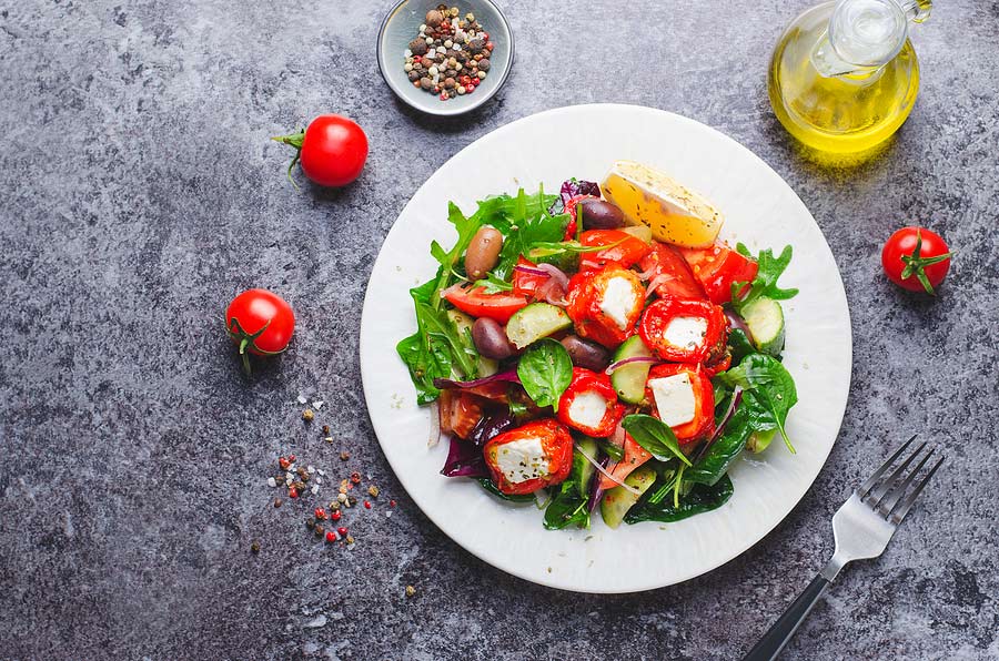 Mediterranean salad for vegetarians