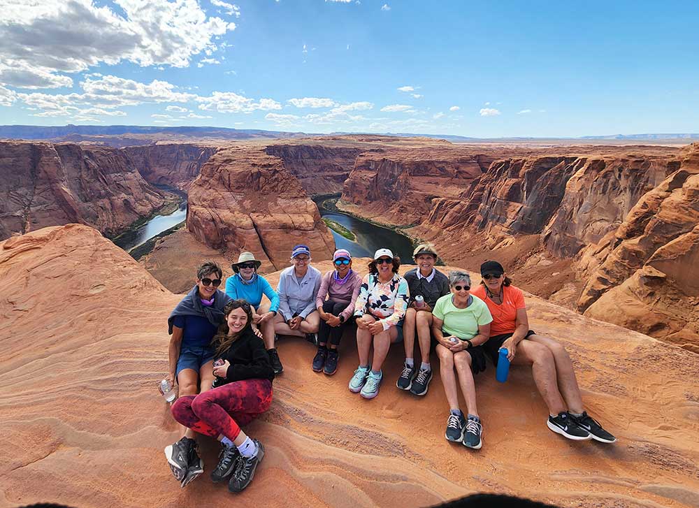 women travel groups visit the Grand Canyon