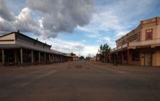 Historic Allen Street boardwalks in Tombstone, Arizona